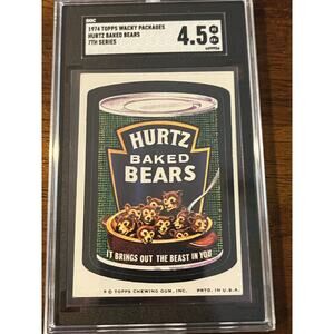 1974 Topps Wacky Packs Hurts Baked Bears SGC 4.5 Series 7 Packages
